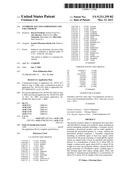 (12) United States Patent (10) Patent No.: US 9.211,259 B2 Friedman Et Al