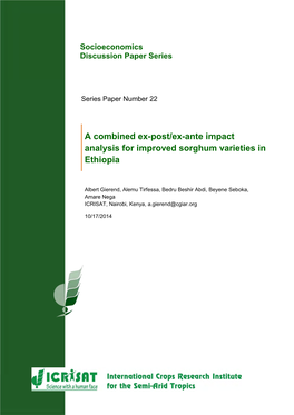 A Combined Ex-Post/Ex-Ante Impact Analysis for Improved Sorghum Varieties in Ethiopia