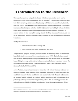 1 Introduction to the Research