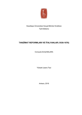 Tanzimat Reformlari Ve Italyanlar (1838-1876)