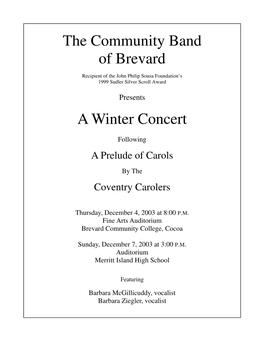 A Winter Concert December 2003.Pub