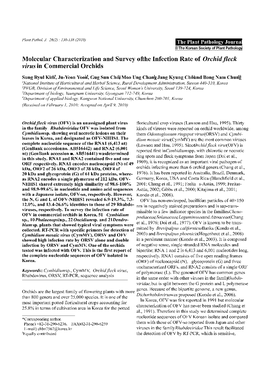 Molecular Characterization and Survey of the Infection Rate of Orchid Fleck Virus in Commercial Orchids