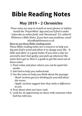 2 Chronicles These Notes Are Easy to Install on Most Phones Or Tablets