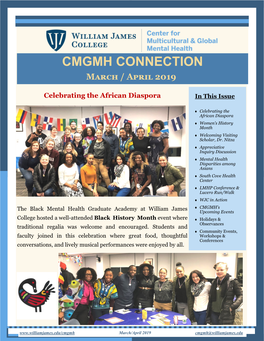 March/April 2019 Cmgmh@Williamjames.Edu Women’S History Month & International Women’S Day