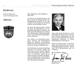 Verbandsgemeinde Adenau Adenau Grußwort