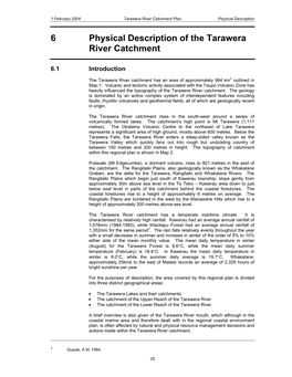 6 Physical Description of the Tarawera River Catchment