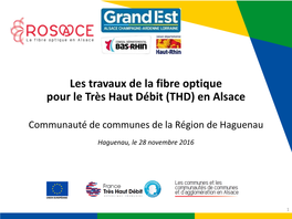 Les Travaux De La Fibre Optique Pour Le Très Haut Débit (THD) En Alsace