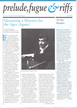 Measuring a Maestro for the Ages (Again), Continued