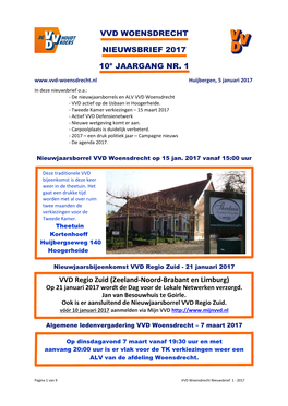 VVD WOENSDRECHT NIEUWSBRIEF 2017 10E