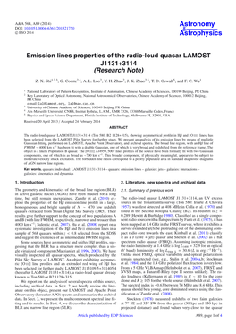 Emission Lines Properties of the Radio-Loud Quasar LAMOST J1131+3114 (Research Note)