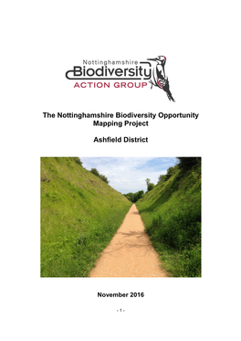 The Nottinghamshire Biodiversity Opportunity Mapping Project Ashfield District