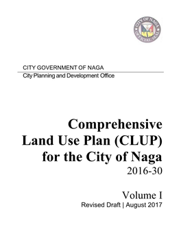 Comprehensive Land Use Plan (CLUP) for the City of Naga 2016-30