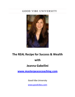 The REAL Recipe for Success & Wealth with Jeanna Gabellini