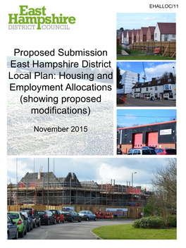 Proposed Submission East Hampshire District Local Plan: Housing and Employment Allocations (Showing Proposed Modifications)