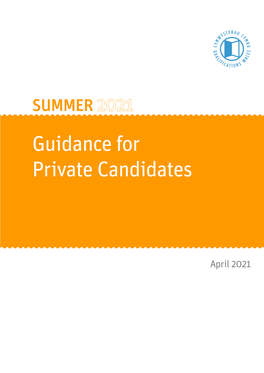 Guidance for Private Candidates