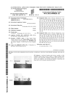 WO 2013/098820 Al 4 July 2013 (04.07.20 13) W P O P C T
