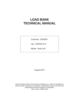 Vector Load Bank Manual