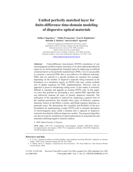 Unified Perfectly Matched Layer for Finite-Difference Time-Domain