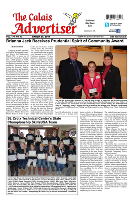 Brianna Jack Receives Prudential Spirit of Community Award