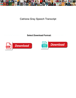 Catriona Gray Speech Transcript