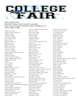 2019 College Fair Flyer.Docx