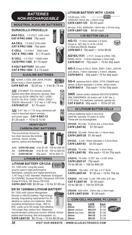 Batteries Non-Rechargeable