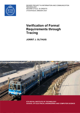Verification of Formal Requirements Through Tracing