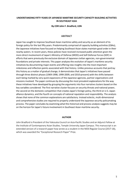 Understanding Fifty Years of Japanese Maritime Security Capacity Building Activities in Southeast Asia