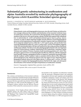 Substantial Genetic Substructuring in Southeastern and Alpine Australia