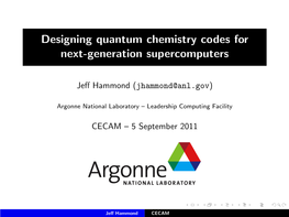 Designing Quantum Chemistry Codes for Next-Generation Supercomputers