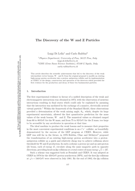 The Discovery of the W and Z Particles