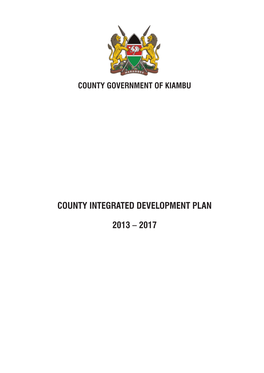 County Integrated Development Plan 2013 – 2017