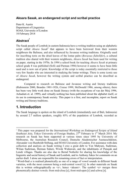 Dialect Variation in the Voice System of Sasak: When Is a Nasal-Verb Not A