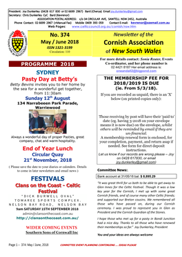 Cornish Association of NSW - No