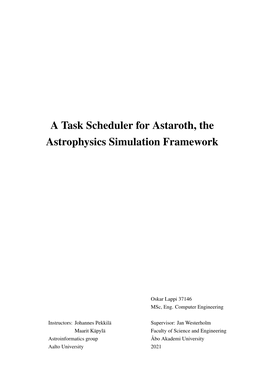 A Task Scheduler for Astaroth, the Astrophysics Simulation Framework