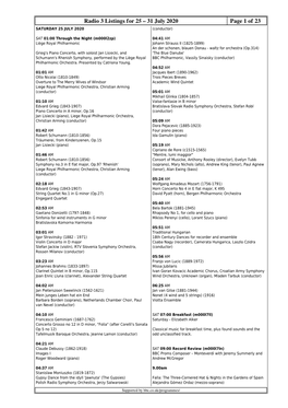 Radio 3 Listings for 25 – 31 July 2020 Page 1 of 23 SATURDAY 25 JULY 2020 (Conductor)