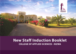 New Staff Induction Booklet COLLEGE of APPLIED SCIENCES - NIZWA