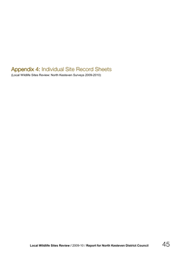 Appendix 4 to the Local Wildlife Sites Review Report 2009/10 [Pdf / 7.11MB]