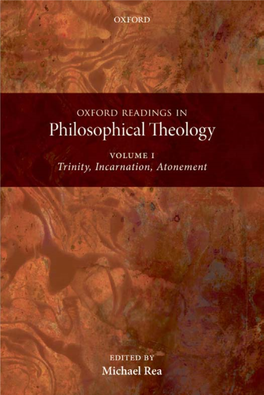 Oxford Readings in Philosophical Theology Volume 1