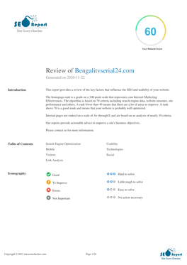 Review of Bengalitvserial24.Com Generated on 2020-11-22