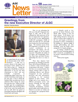 Greetings from the New Executive Director of JLGC
