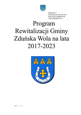 Program Rewitalizacji Gminy Zduńska Wola Na Lata 2017-2023