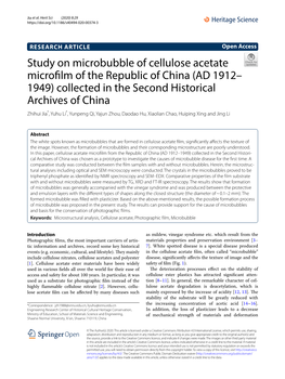 Study on Microbubble of Cellulose Acetate