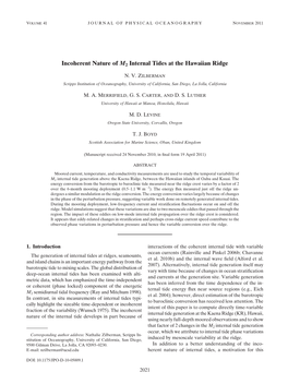 Incoherent Nature of M2 Internal Tides at the Hawaiian Ridge