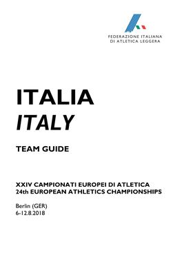 Le Schede Della Squadra Italiana (Pdf)