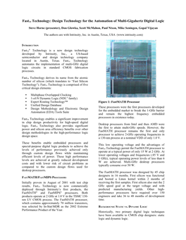 Fast14 Technology: Design Technology for the Automation of Multi-Gigahertz Digital Logic