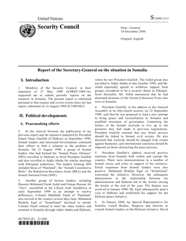 Security Council Distr.: General 19 December 2000