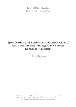 Specification and Performance Optimisation of Real-Time Trading