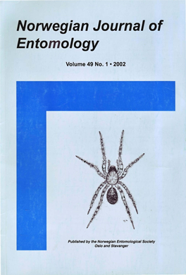 Norwegian Journal of Entomology