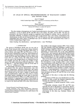 198 7Apjs. . .65. .45 9T the Astrophysical Journal